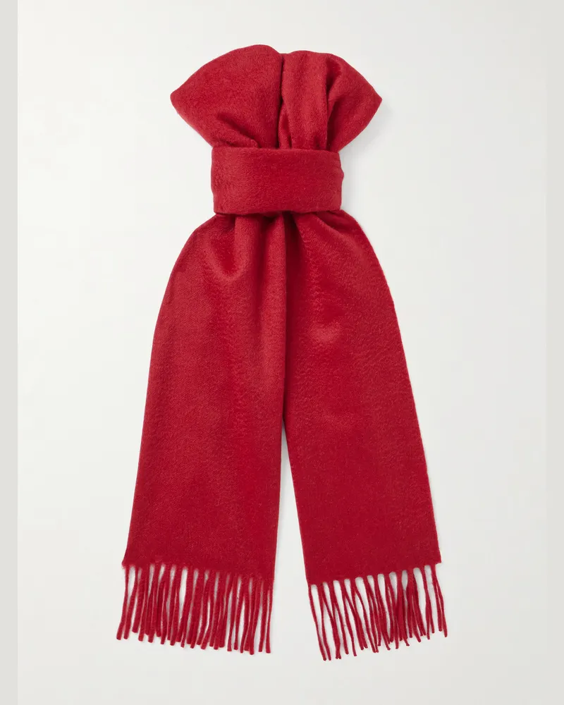 Charvet Cashmere Scarf Red