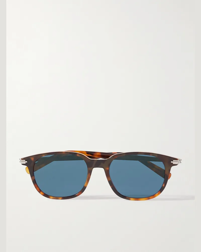 Dior DiorBlackSuit S12I Sonnenbrille mit eckigem Rahmen aus Azetat in Schildpattoptik Horn