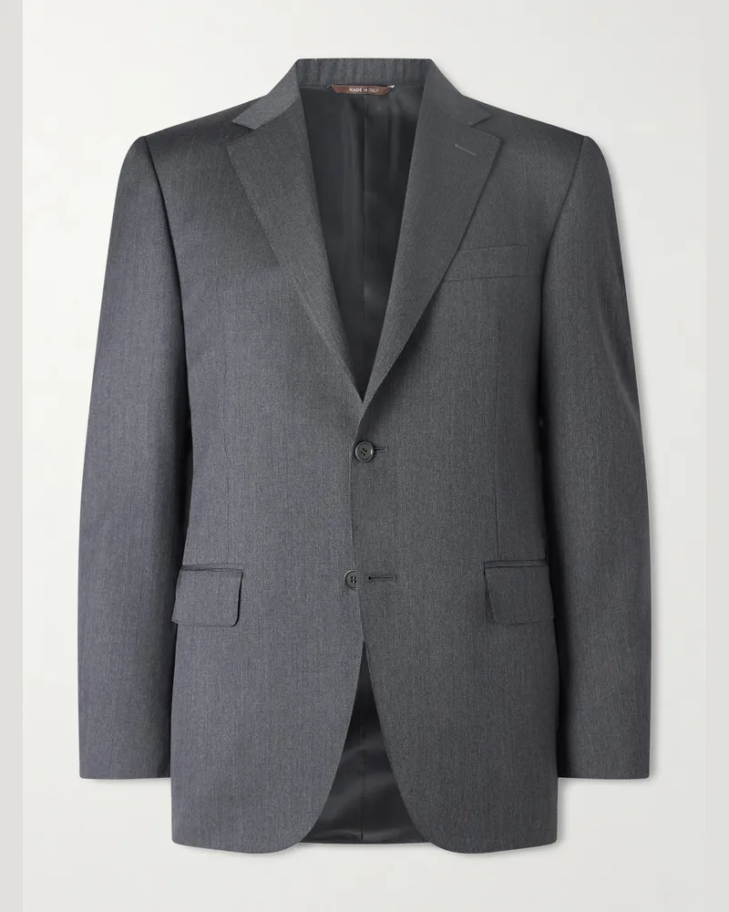 Canali Wool Suit Jacket Gray