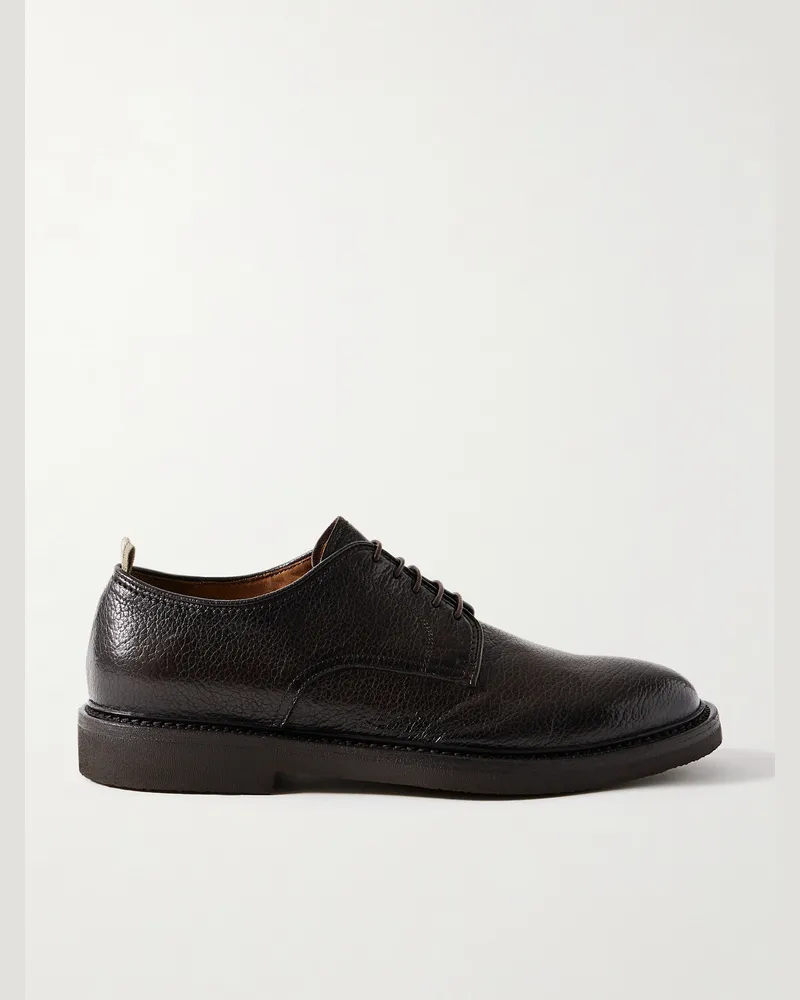 Officine Creative Italia Hopkins Flexi 208 Deerskin Derby Shoes Brown