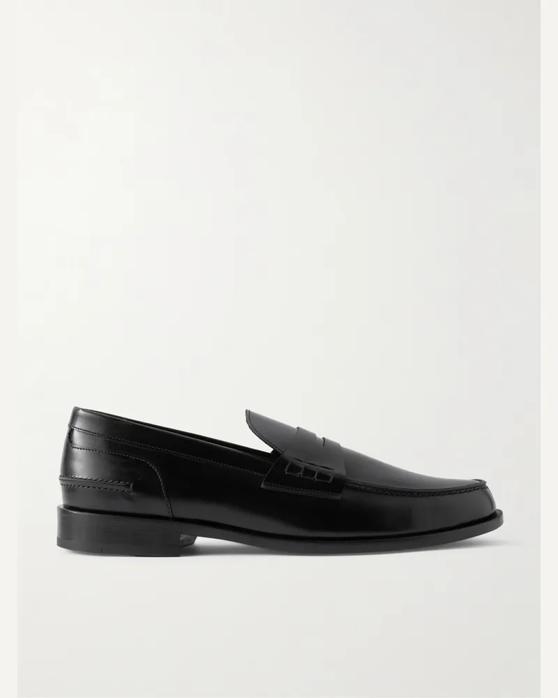 Brioni Pennyloafers aus Leder Schwarz