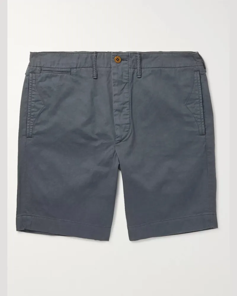 RRL Slim-Fit Cotton-Twill Chino Shorts Blue