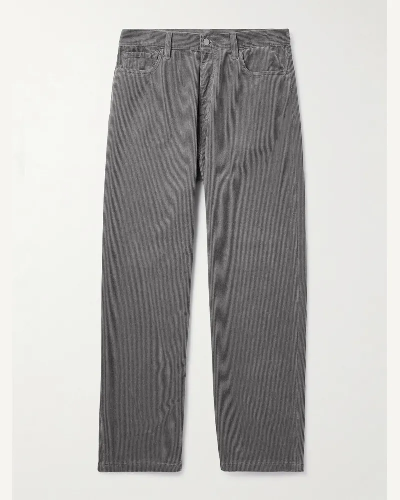 Carhartt WIP Landon gerade geschnittene Hose aus Baumwollcord Grau