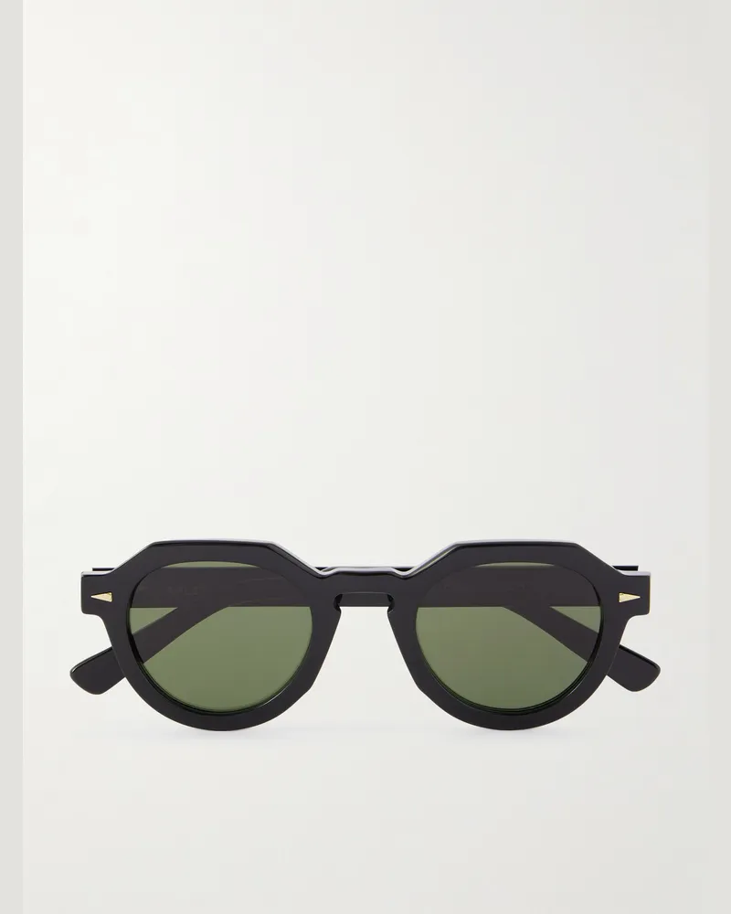 AHLEM Grenelle Round-Frame Acetate Sunglasses Black