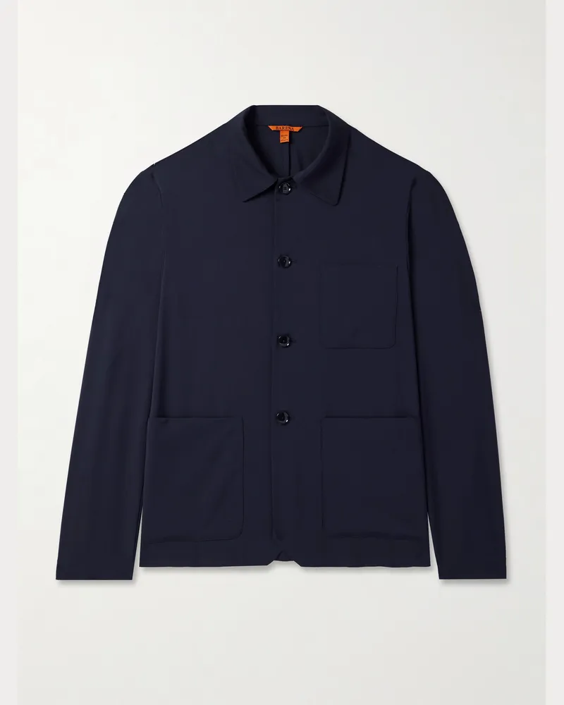 BARENA Visal Hemdjacke aus Wolle Blau