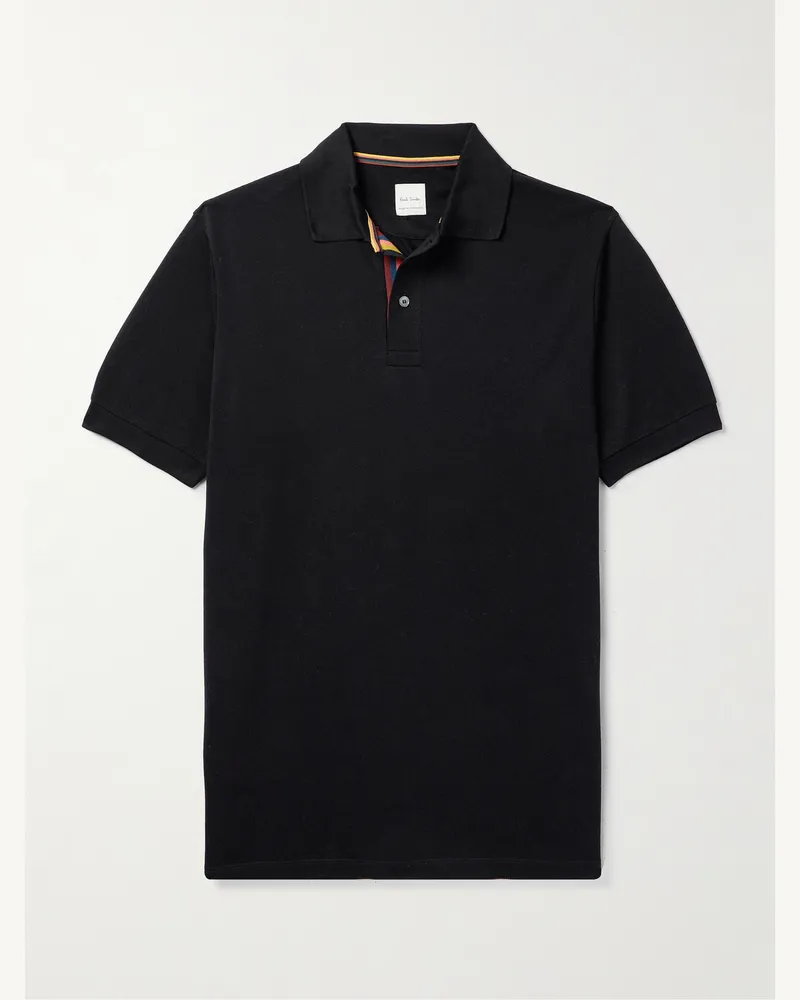 Paul Smith Cotton-Piqué Polo Shirt Black