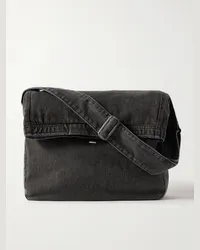 Our Legacy Sling Umhängetasche aus Denim Schwarz