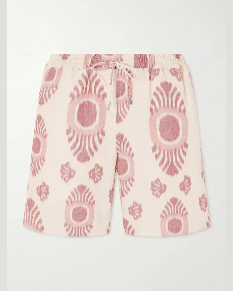 A Kind Of Guise Volta Straight-Leg Cotton-Blend Jacquard Drawstring Shorts Pink