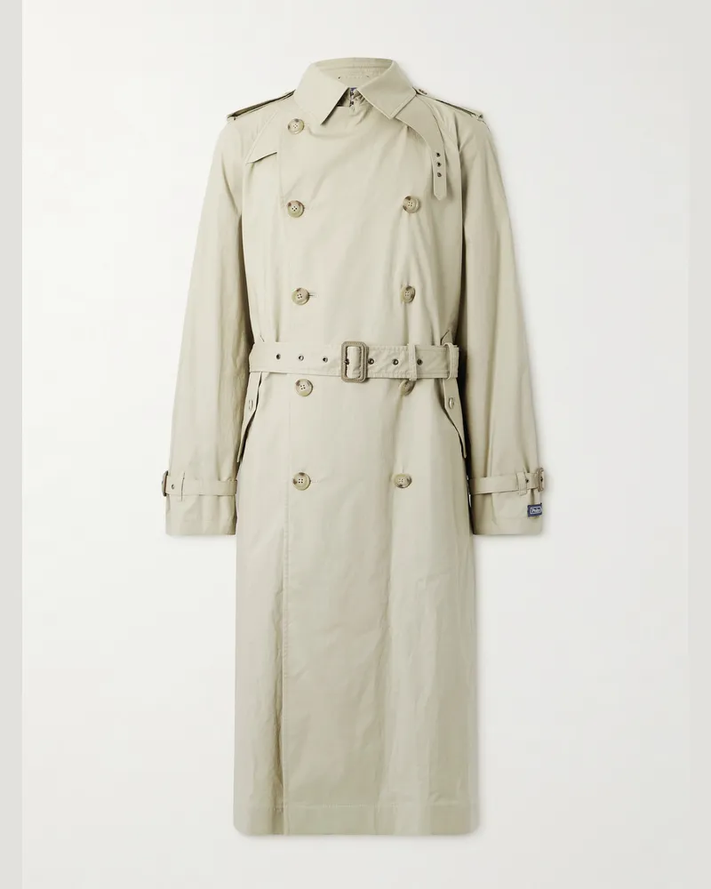 Ralph Lauren Trenchcoat aus Stretch-Baumwollpopeline mit Gürtel Neutral