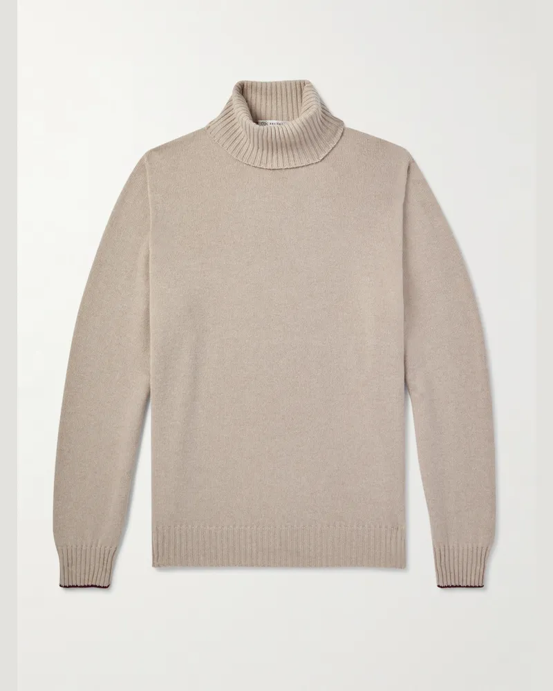 Brunello Cucinelli Rollkragenpullover aus Kaschmir Neutral
