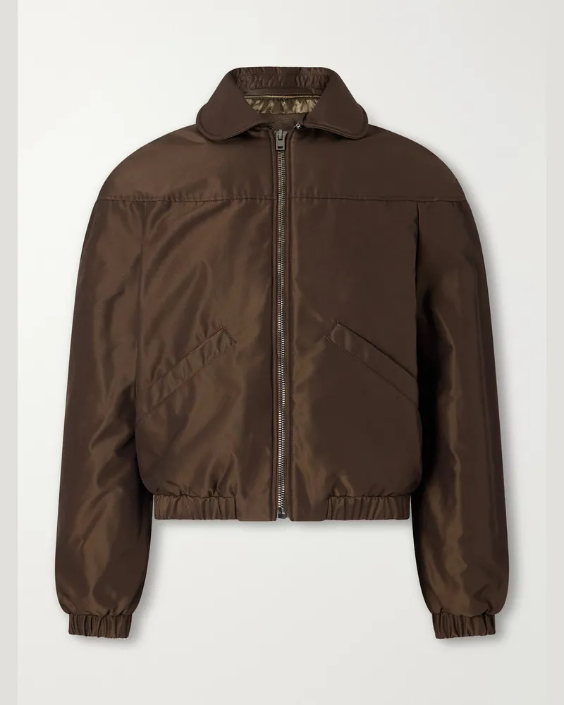 Christophe Lemaire Shell Down Blouson Jacket Brown