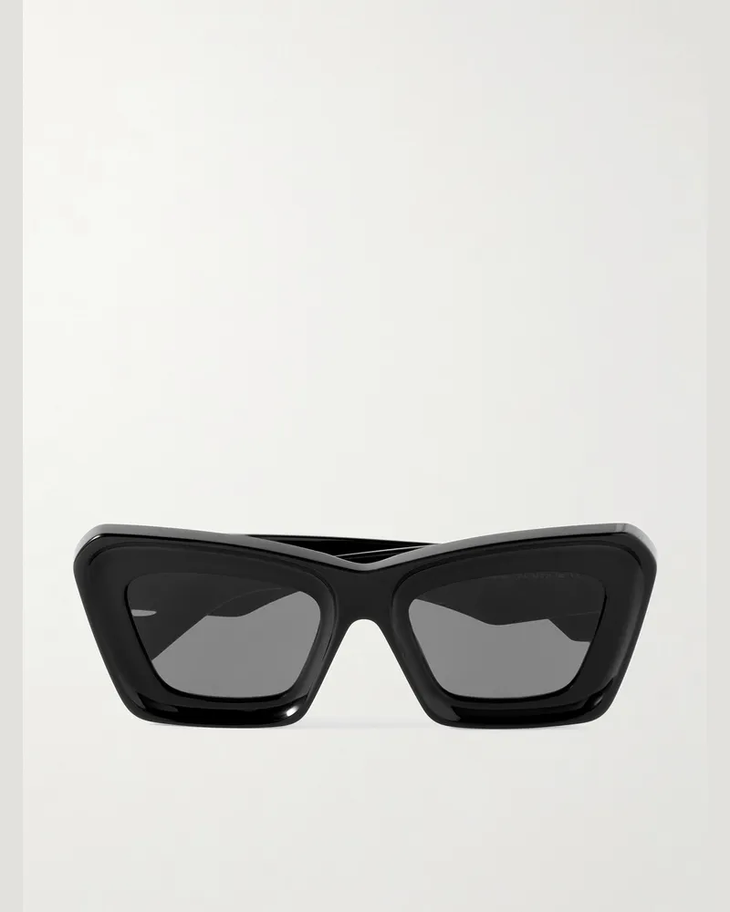 Loewe Anagram Oversized-Sonnenbrille mit Cat-Eye-Rahmen aus Azetat Schwarz