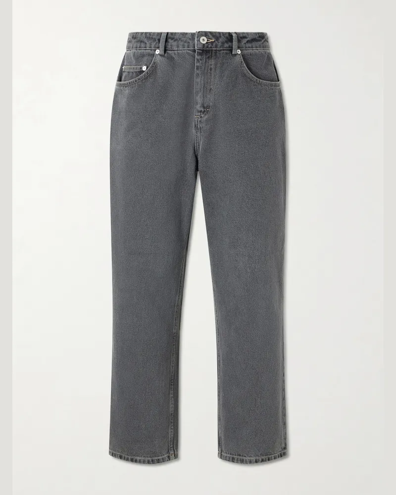 Folk Barrel-Leg Jeans Gray