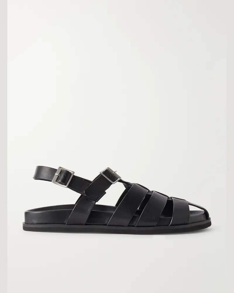 Grenson  Quinton Leather Fisherman Sandals Black