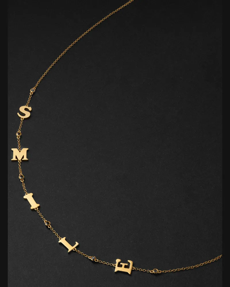 Yvonne Léon Smile Gold Diamond Necklace Gold