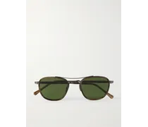 Price Pilotensonnenbrille mit D-Rahmen aus Titan und Azetat
