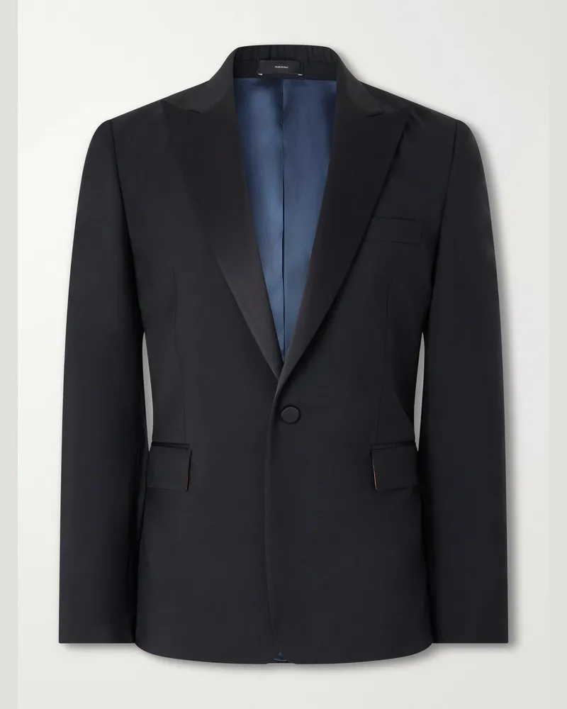 Paul Smith Wool and Mohair-Blend Suit Jacket Black
