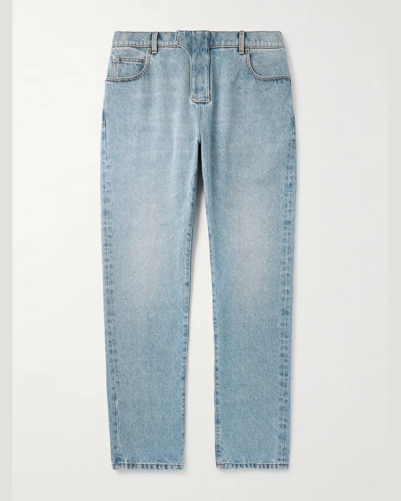 Balmain Gerade geschnittene Jeans Blau