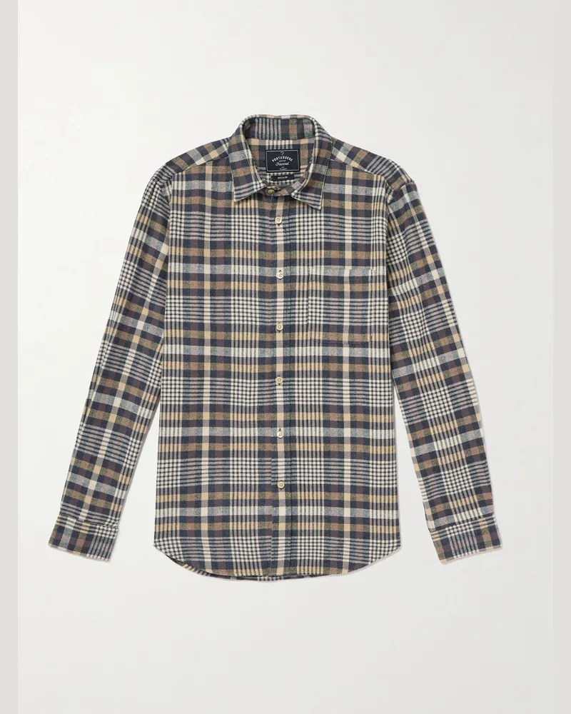 Portuguese Flannel Manta kariertes Hemd aus Biobaumwolle Grau