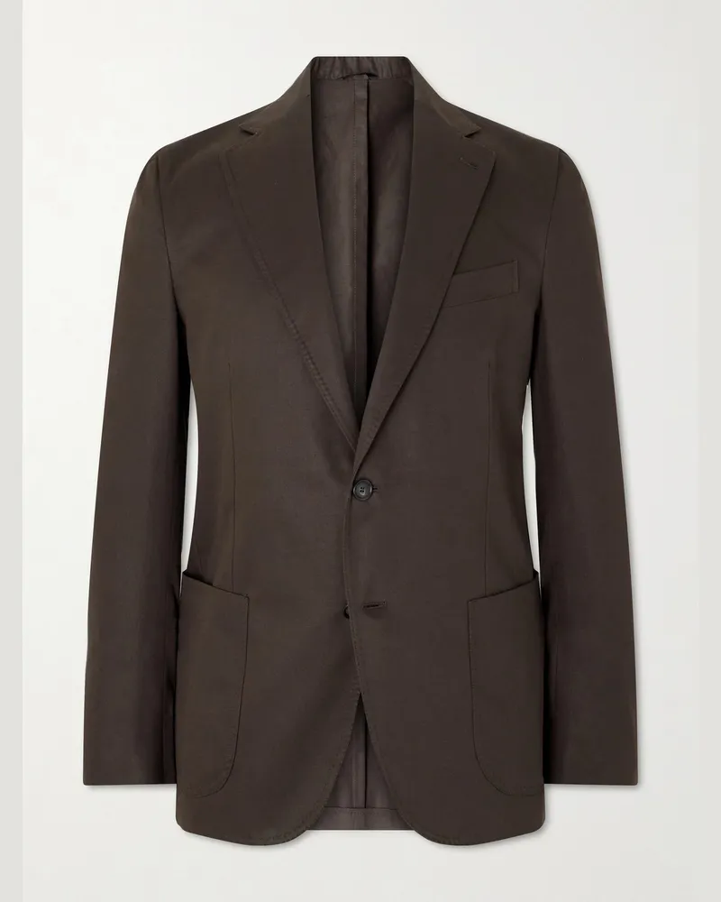 De Petrillo Cotton Suit Jacket Brown