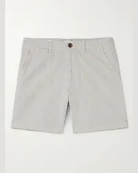 MR P. Schmal und gerade geschnittene Bermudashorts aus Baumwolle mit Streifen Neutral