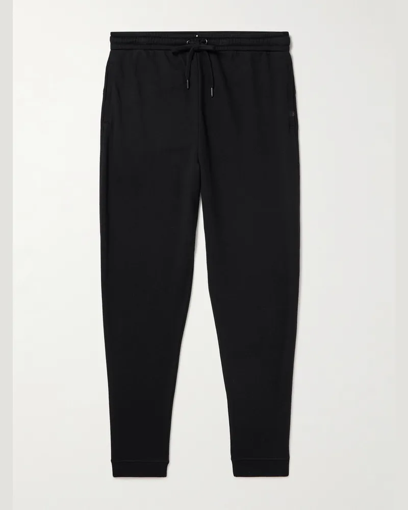 Derek Rose Quinn 1 Tapered Cotton and Modal-Blend Jersey Sweatpants Black