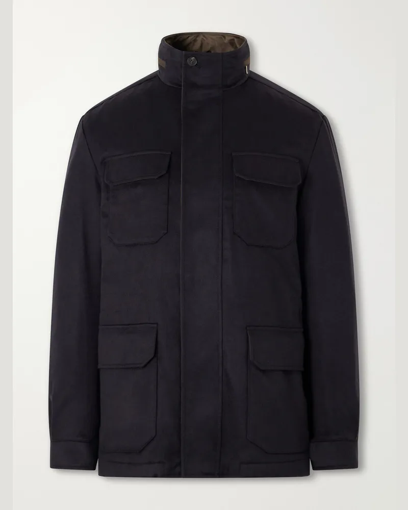 N.Peal Vale Cashmere Jacket Blue