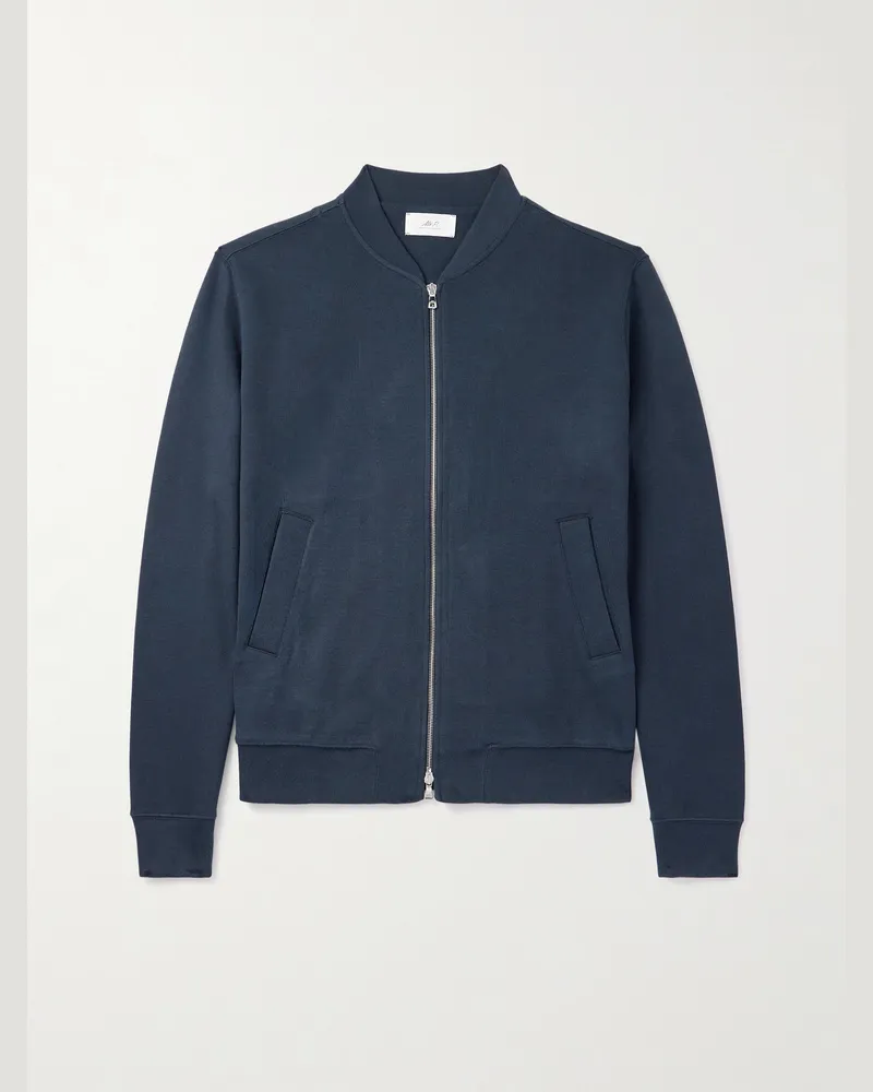 MR P. Cotton Zip-Up Sweatshirt Blue