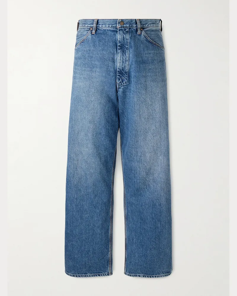 Beams Plus Painter gerade geschnittene Jeans Blau