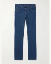 Canali Schmal geschnittene Jeans Blau