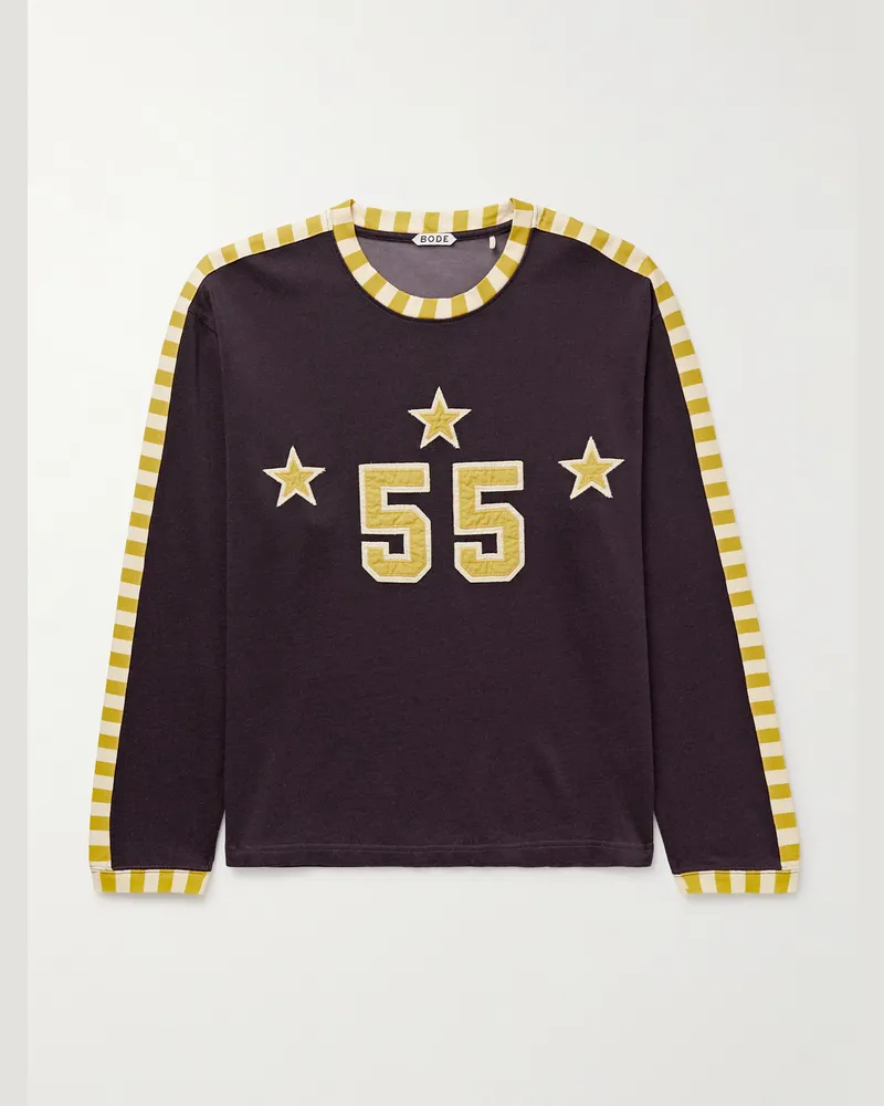 BODE Medalist Oberteil aus Jersey mit Streifen und Applikationen Braun