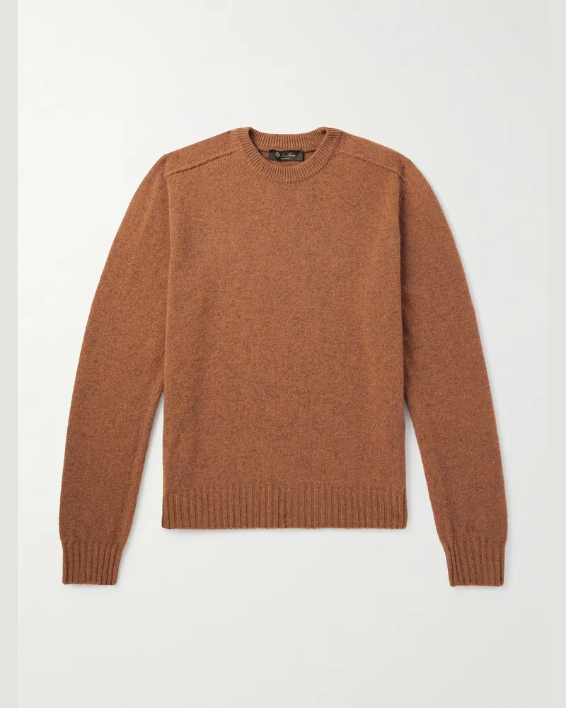 Loro Piana Mastallone Pullover aus Wolle Orange