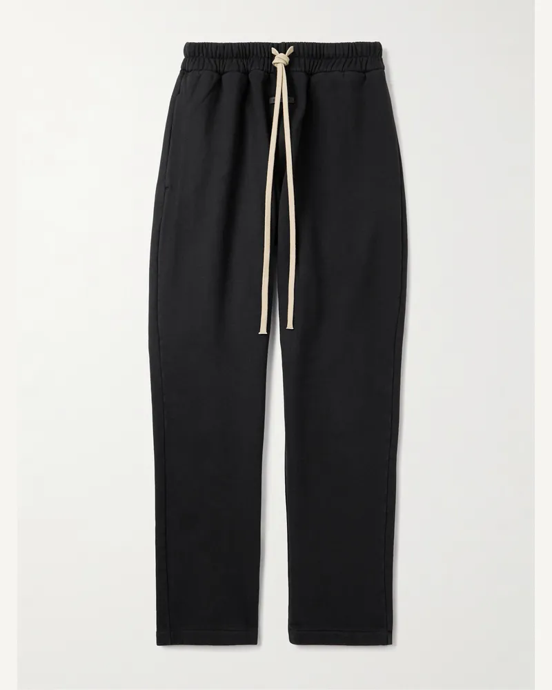Fear of God Gerade geschnittene Jogginghose aus Baumwoll-Jersey Schwarz