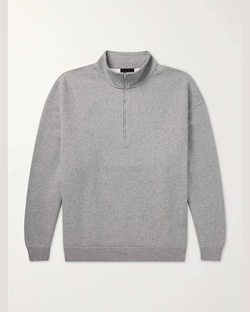 Canada Goose Rove Half-Zip  Cotton-Jersey Sweater Gray