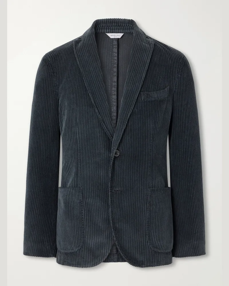 Boglioli Cotton-Blend Corduroy Blazer Gray