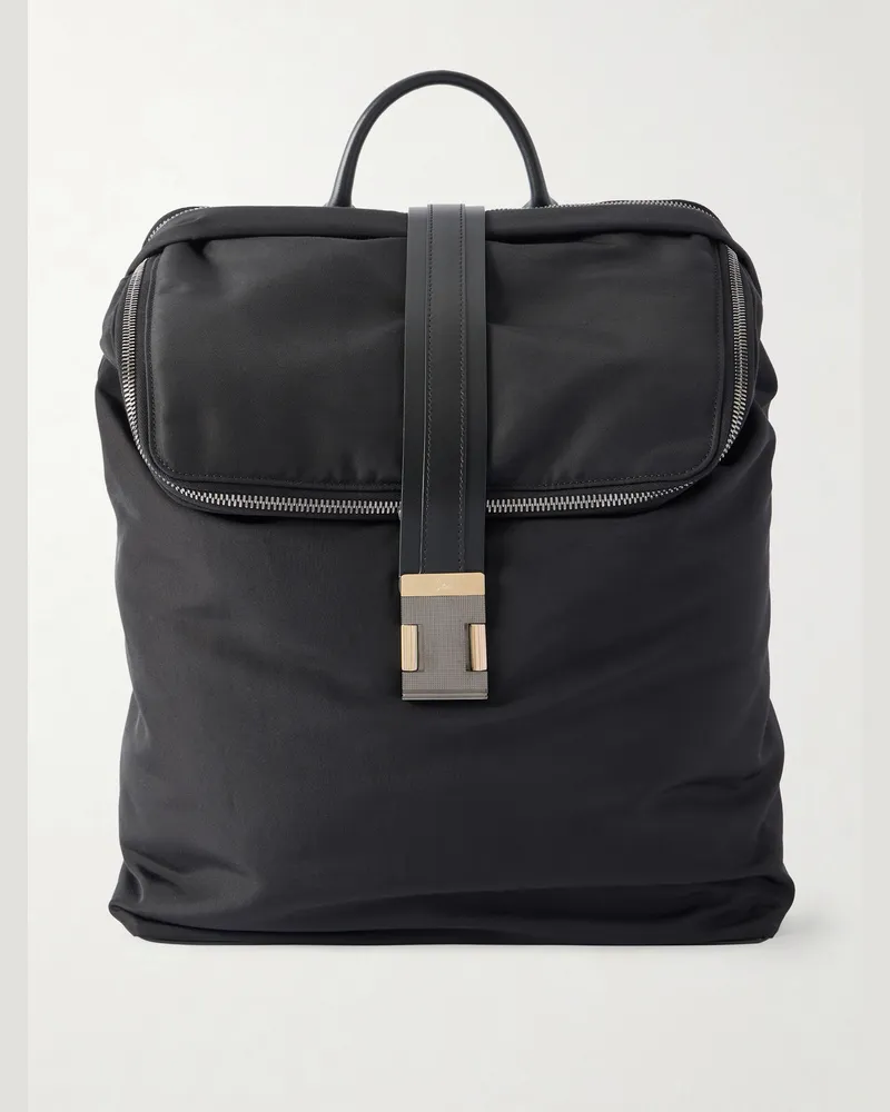 Christian Louboutin Nox Leather-Trimmed Nylon Backpack Black