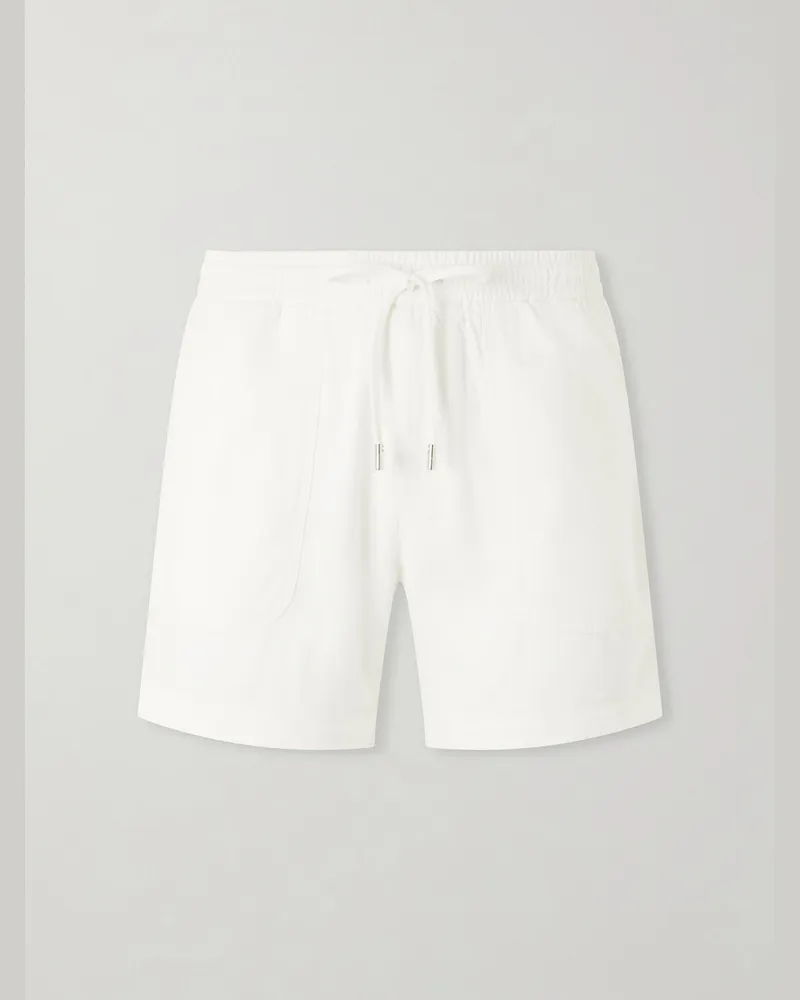 MR P. Straight-Leg Cotton Drawstring Shorts White