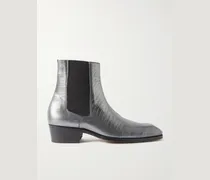 Tejus Bailey Chelsea Boots aus Metallic-Leder in Eidechsenoptik