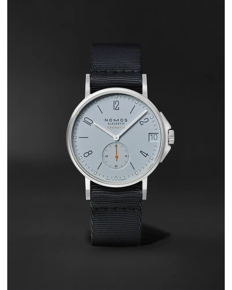 NOMOS Glashütte Ahoi Neomatik 38 Datum – 385 Mm Uhr Aus Edelstahl Mit Automatischem Aufzug Ref. Nr.: 526 Blau