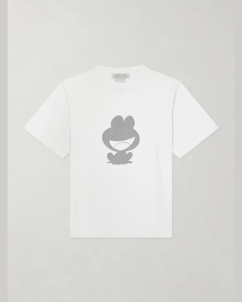 Remi Relief Frog Printed Cotton-Jersey T-Shirt Neutrals