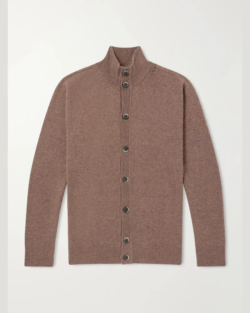 Altea Giubbino Virgin Wool Cardigan Brown