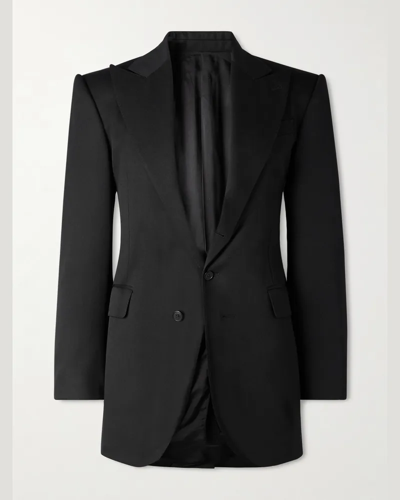 Celine Colonne Sakko aus Woll-Twill Schwarz