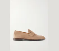 Calf Suede Penny Loafers