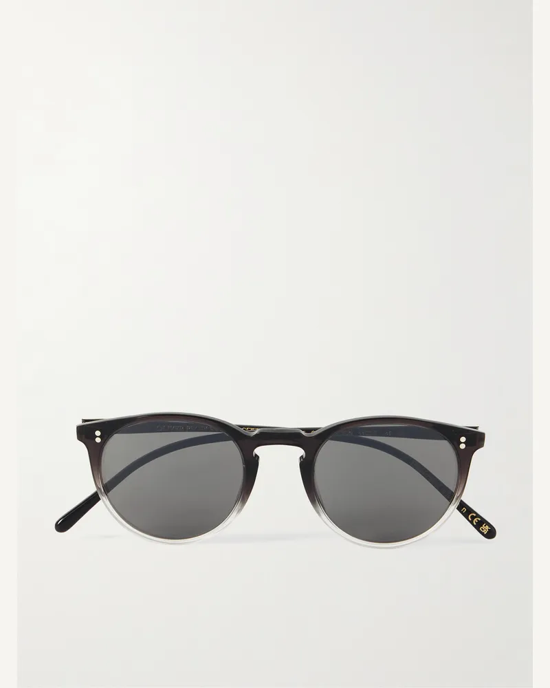 Oliver Peoples O'Malley Round-Frame Acetate Sunglasses Gray