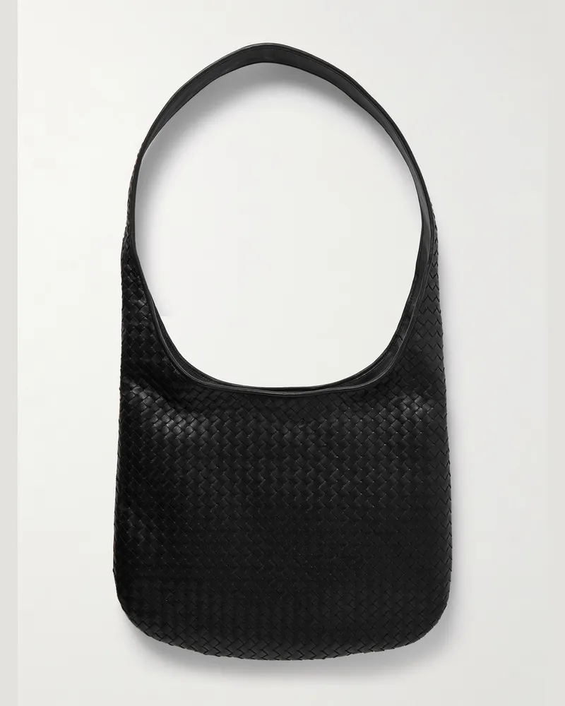 Bottega Veneta Intrecciato Leather Tote Bag Black