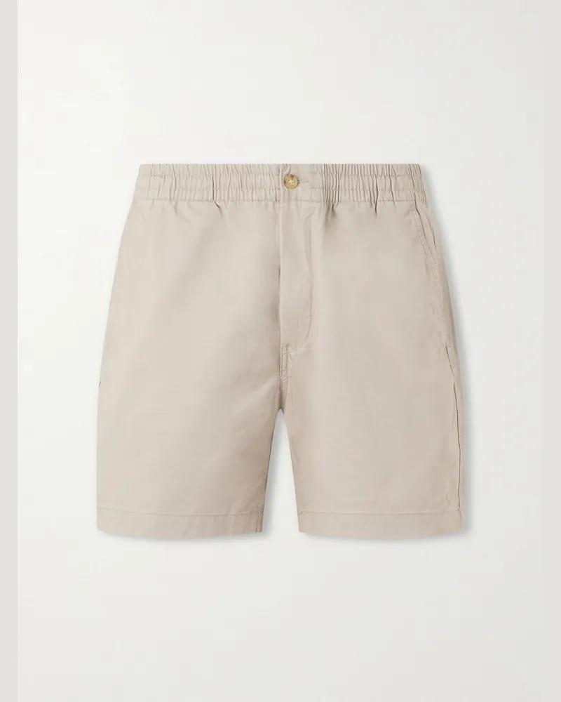 Ralph Lauren Stretch Cotton-Twill Shorts Neutrals