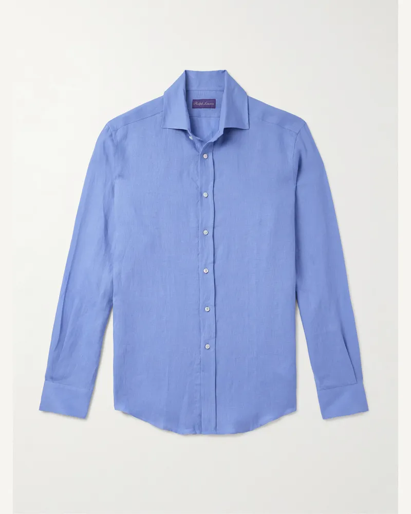 Ralph Lauren Hemd aus Leinen Blau