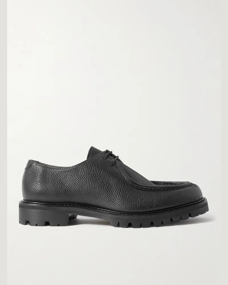 MR P. Jacques Derby-Schuhe aus genarbtem Leder Schwarz