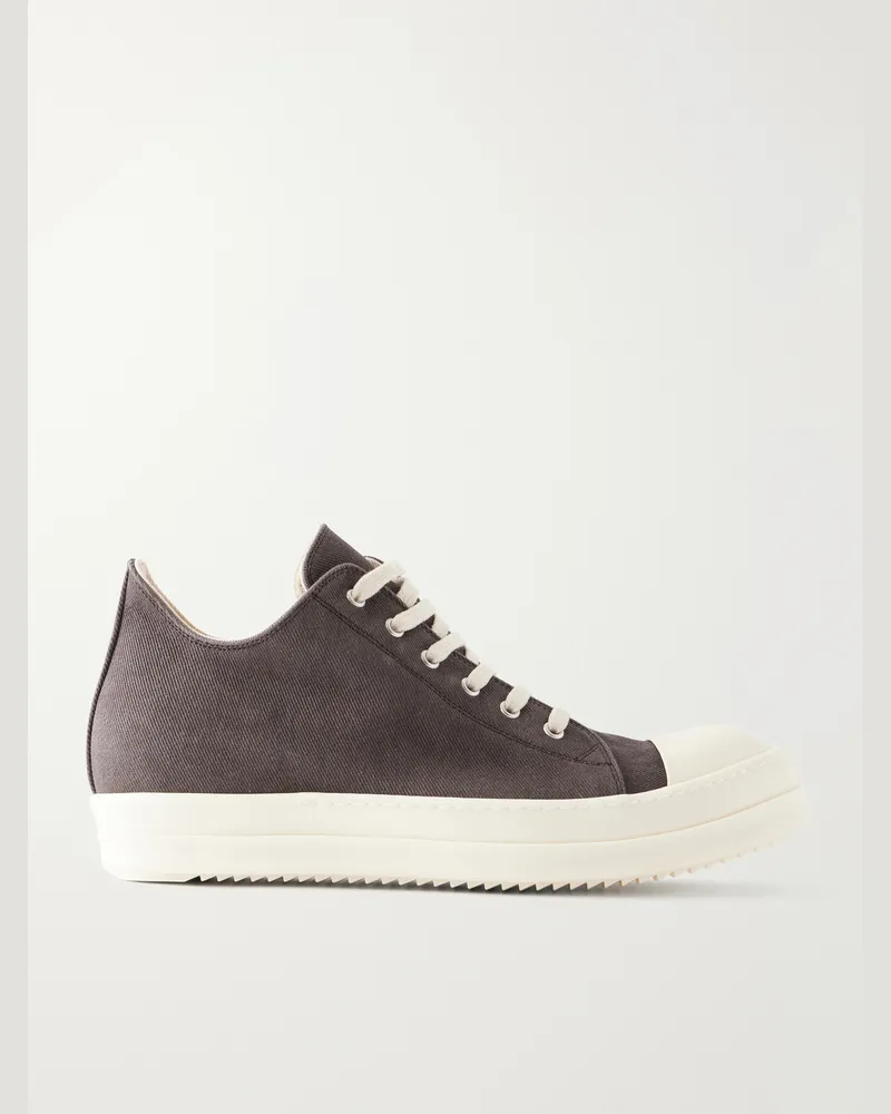 DRKSHDW by Rick Owens Ramones Denim Sneakers Red