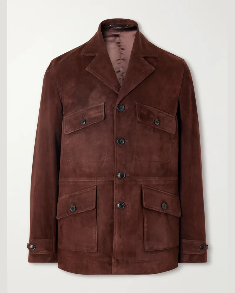 Paul Smith Suede Jacket Brown